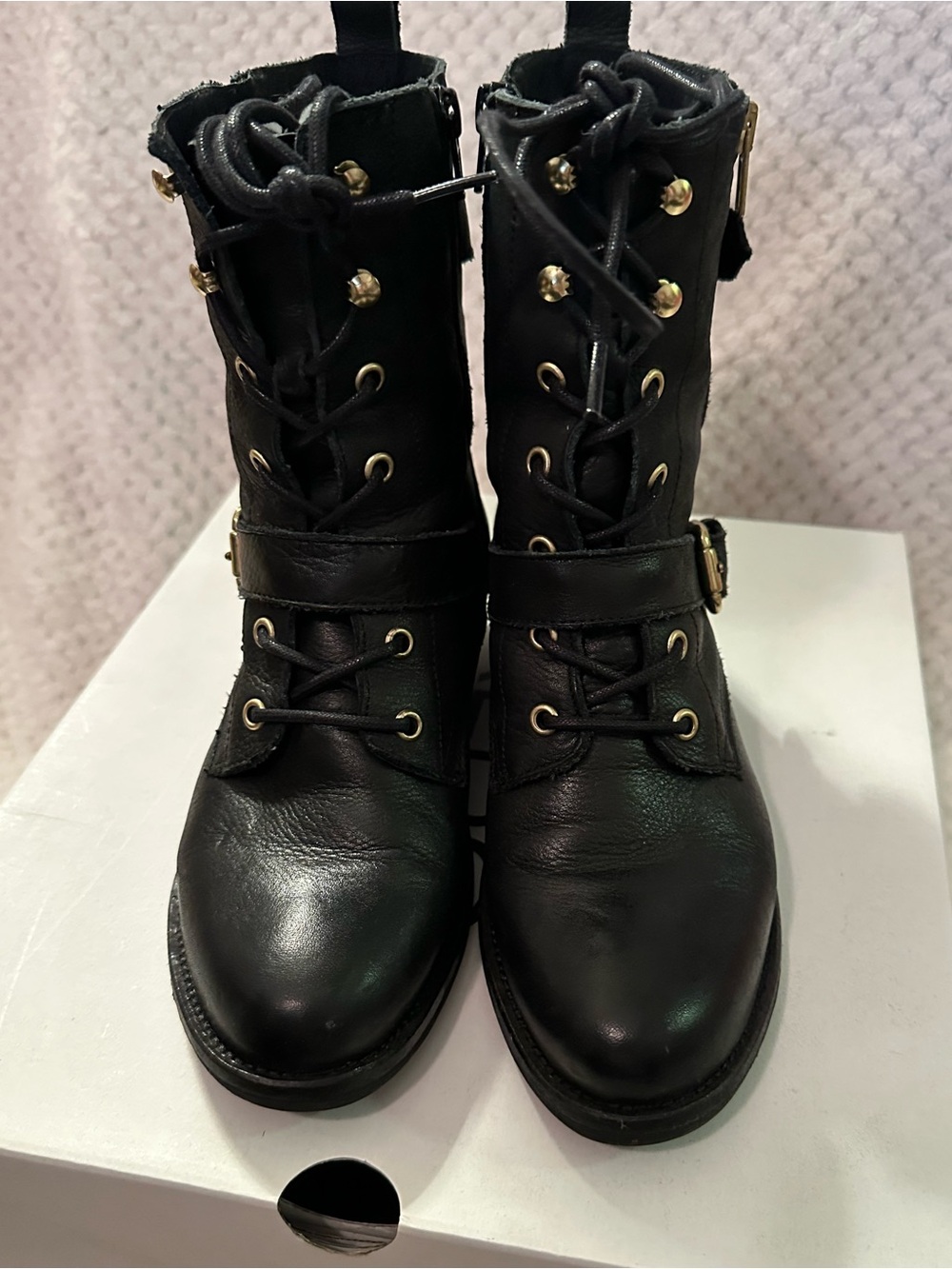 ALDO CYPRIA LEATHER LACE BOOT